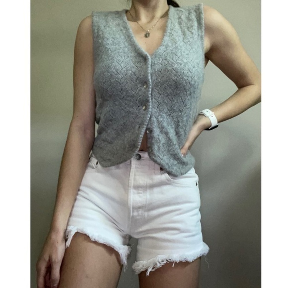 Vintage Silverleaf Angora Lambswool Sweater Vest